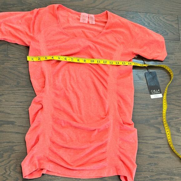 Calia Core SS Seamless Tee Calypso Coral Heather Size Large NWT - Picture 4 of 6